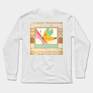 Pastel Butterfly Abstract Long Sleeve T-Shirt